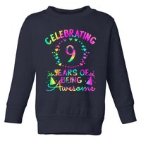 9 Birthday Girl 9 Years Old Birthday Gift Toddler Sweatshirt