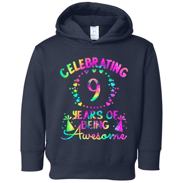 9 Birthday Girl 9 Years Old Birthday Gift Toddler Hoodie