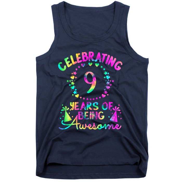 9 Birthday Girl 9 Years Old Birthday Gift Tank Top