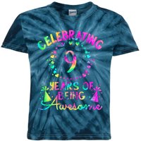 9 Birthday Girl 9 Years Old Birthday Gift Kids Tie-Dye T-Shirt