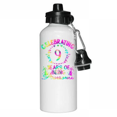 9 Birthday Girl 9 Years Old Birthday Gift Aluminum Water Bottle