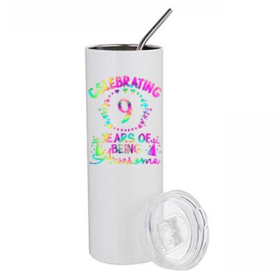 9 Birthday Girl 9 Years Old Birthday Gift Stainless Steel Tumbler