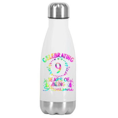 9 Birthday Girl 9 Years Old Birthday Gift Stainless Steel Insulated Water Bottle