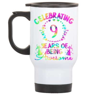 9 Birthday Girl 9 Years Old Birthday Gift Stainless Steel Travel Mug