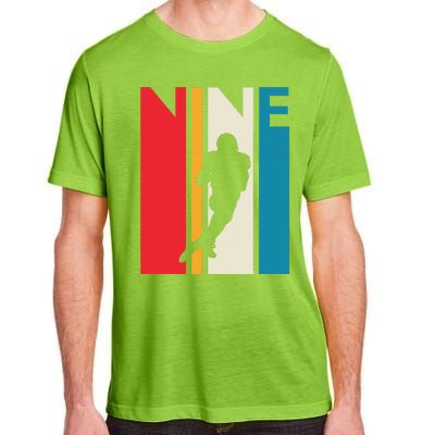 9th Birthday Gift Nine Vintage Football Birthday 9 Year Old Adult ChromaSoft Performance T-Shirt