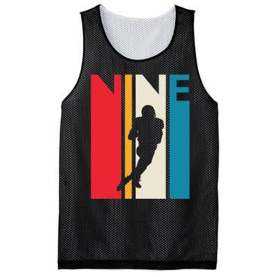 9th Birthday Gift Nine Vintage Football Birthday 9 Year Old Mesh Reversible Basketball Jersey Tank