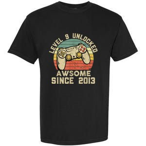 9th Birthday Gift Boy 9 Years Being Awesome Garment-Dyed Heavyweight T-Shirt