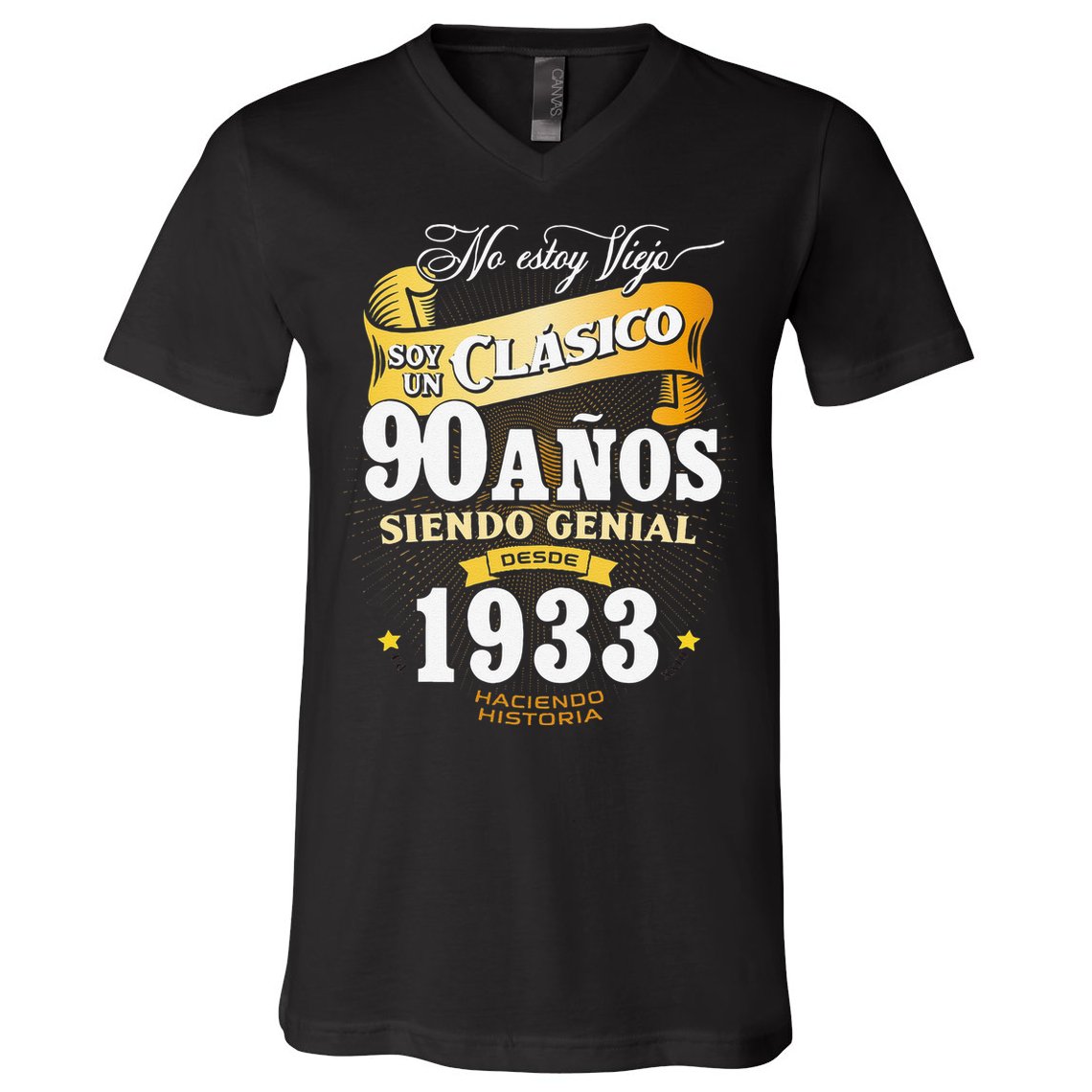 90th Birthday Gift For In Spanish Regalo Cumpleanos 90 V-Neck T-Shirt