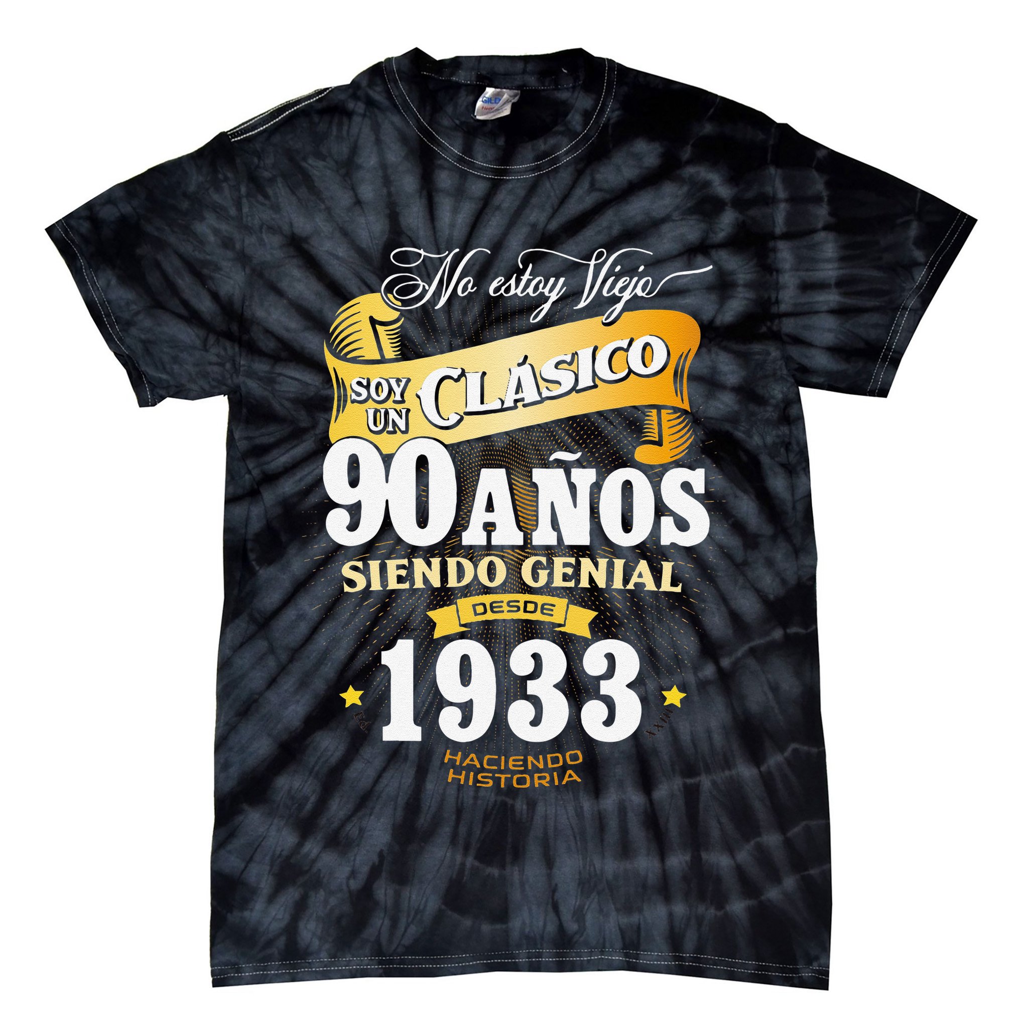 90th Birthday Gift For In Spanish Regalo Cumpleanos 90 Tie-Dye T-Shirt