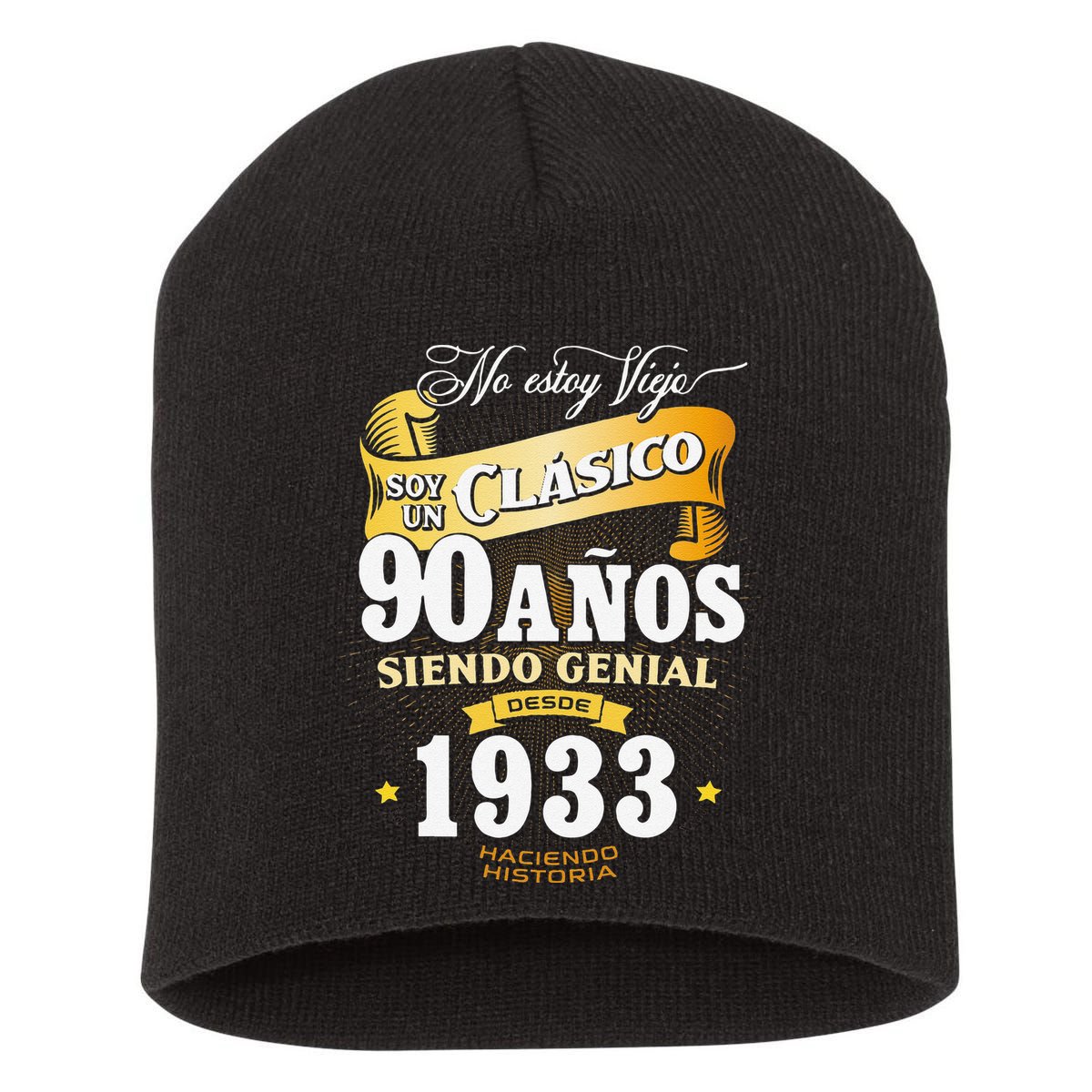 90th Birthday Gift For In Spanish Regalo Cumpleanos 90 Short Acrylic Beanie