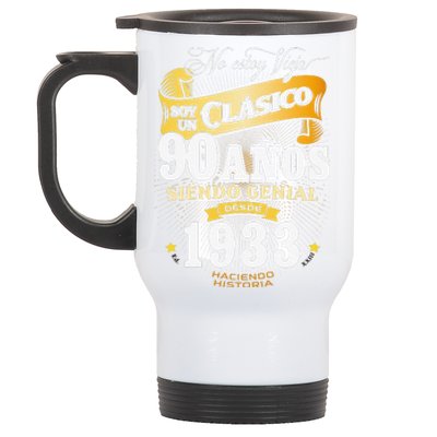 90th Birthday Gift For In Spanish Regalo Cumpleanos 90 Stainless Steel Travel Mug