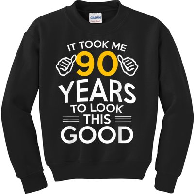 90th Birthday Gift, Took Me 90 Years - 90 Year Old Shirt Kids Sweatshirt