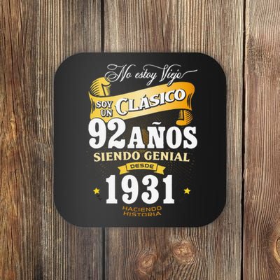 92nd Birthday Gift For In Spanish Regalo Cumpleanos 92 Coaster