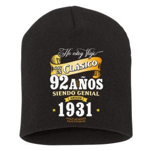 92nd Birthday Gift For In Spanish Regalo Cumpleanos 92 Short Acrylic Beanie