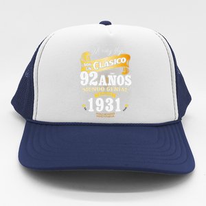 92nd Birthday Gift For In Spanish Regalo Cumpleanos 92 Trucker Hat