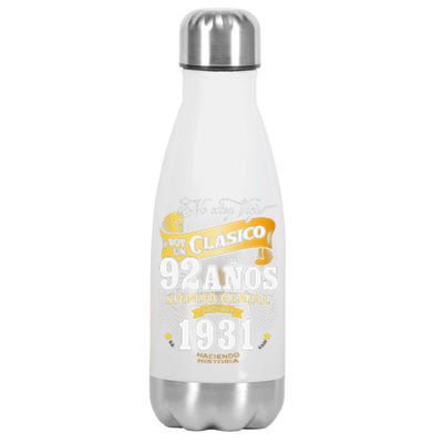 92nd Birthday Gift For In Spanish Regalo Cumpleanos 92 Stainless Steel Insulated Water Bottle