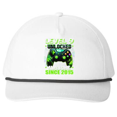 9th Birthday Gamer 9 Year Old Funny Bday Boy Nine Son Snapback Five-Panel Rope Hat