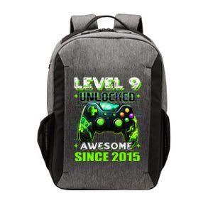 9th Birthday Gamer 9 Year Old Funny Bday Boy Nine Son Vector Backpack