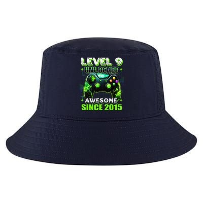 9th Birthday Gamer 9 Year Old Funny Bday Boy Nine Son Cool Comfort Performance Bucket Hat