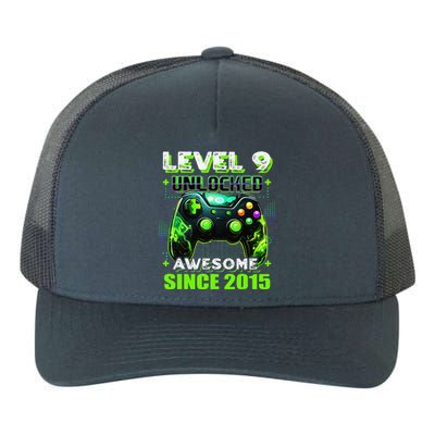 9th Birthday Gamer 9 Year Old Funny Bday Boy Nine Son Yupoong Adult 5-Panel Trucker Hat