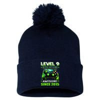 9th Birthday Gamer 9 Year Old Funny Bday Boy Nine Son Pom Pom 12in Knit Beanie