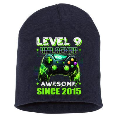 9th Birthday Gamer 9 Year Old Funny Bday Boy Nine Son Short Acrylic Beanie