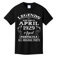 94th Birthday Gift Legends Born In April 1929 94 Years Old Kids T-Shirt