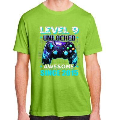 9th Birthday Gamer 9 Year Old Funny Bday Boy Nine Son Adult ChromaSoft Performance T-Shirt