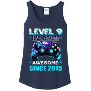 9th Birthday Gamer 9 Year Old Funny Bday Boy Nine Son Ladies Essential Tank