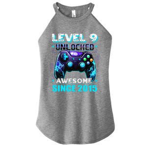 9th Birthday Gamer 9 Year Old Funny Bday Boy Nine Son Women's Perfect Tri Rocker Tank