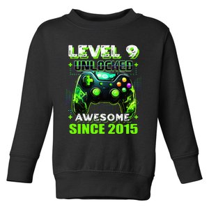 9th Birthday Gamer 9 Year Old Funny Bday Boy Nine Son Toddler Sweatshirt