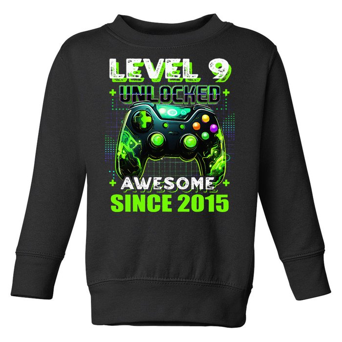 9th Birthday Gamer 9 Year Old Funny Bday Boy Nine Son Toddler Sweatshirt