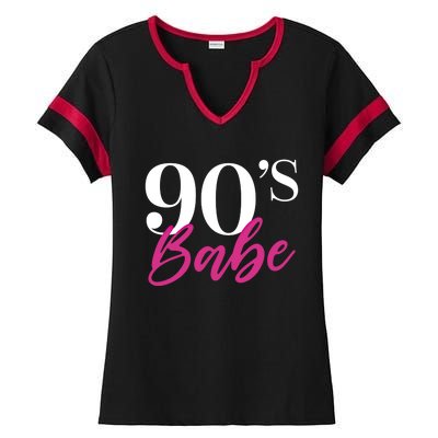 90's Babe Gift Ladies Halftime Notch Neck Tee