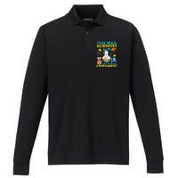 9th Birthday Gift This Mad Scientist Is 9 Let's Experiment Performance Long Sleeve Polo