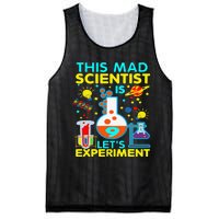 9th Birthday Gift This Mad Scientist Is 9 Let's Experiment Mesh Reversible Basketball Jersey Tank