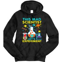 9th Birthday Gift This Mad Scientist Is 9 Let's Experiment Tie Dye Hoodie