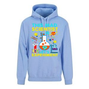 9th Birthday Gift This Mad Scientist Is 9 Let's Experiment Unisex Surf Hoodie