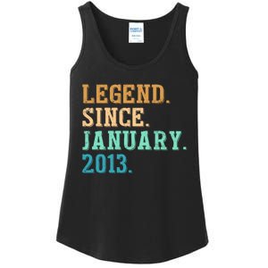 9th Birthday Gifts 9 Year Old Legend Since January 2013 Ladies Essential Tank