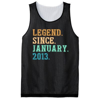 9th Birthday Gifts 9 Year Old Legend Since January 2013 Mesh Reversible Basketball Jersey Tank