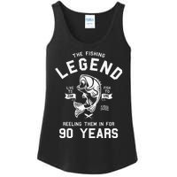 90th Birthday Gift The Fishing Legend 90 Years Fisherman Ladies Essential Tank