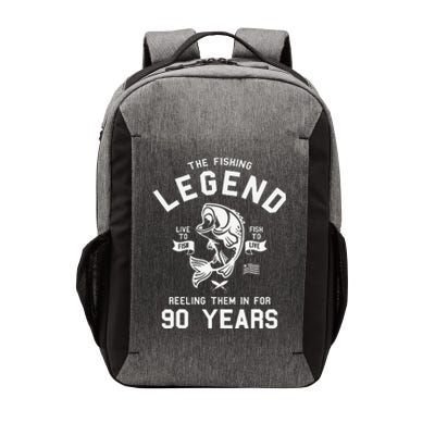 90th Birthday Gift The Fishing Legend 90 Years Fisherman Vector Backpack