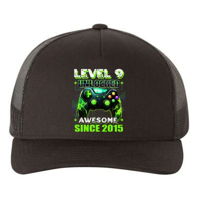 9th Birthday Gamer 9 Year Old Funny Bday Yupoong Adult 5-Panel Trucker Hat