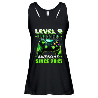 9th Birthday Gamer 9 Year Old Funny Bday Ladies Essential Flowy Tank