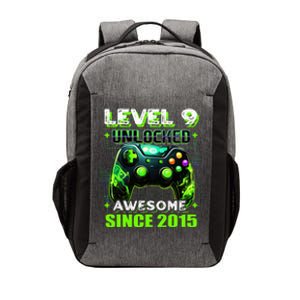 9th Birthday Gamer 9 Year Old Funny Bday Vector Backpack