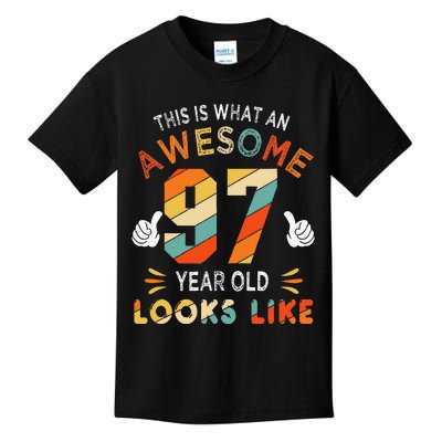 97th Birthday Gifts 97 Years Old looks Like Funny 97th Bday Kids T-Shirt