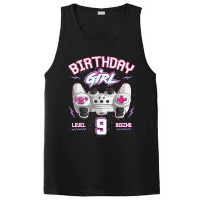 9Th Birthday  Gamer Level 9 Begins Video Games Girls PosiCharge Competitor Tank