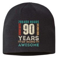 90th Birthday Hours Days Months 90 Years Old Bday Sustainable Beanie