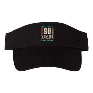 90th Birthday Hours Days Months 90 Years Old Bday Valucap Bio-Washed Visor