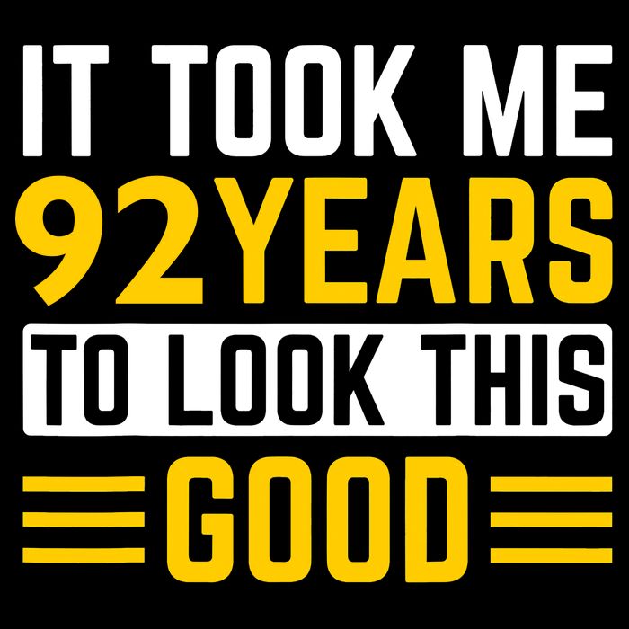 92nd Birthday It Took Me 92 Years To Look This Good Flat Bill Trucker Hat