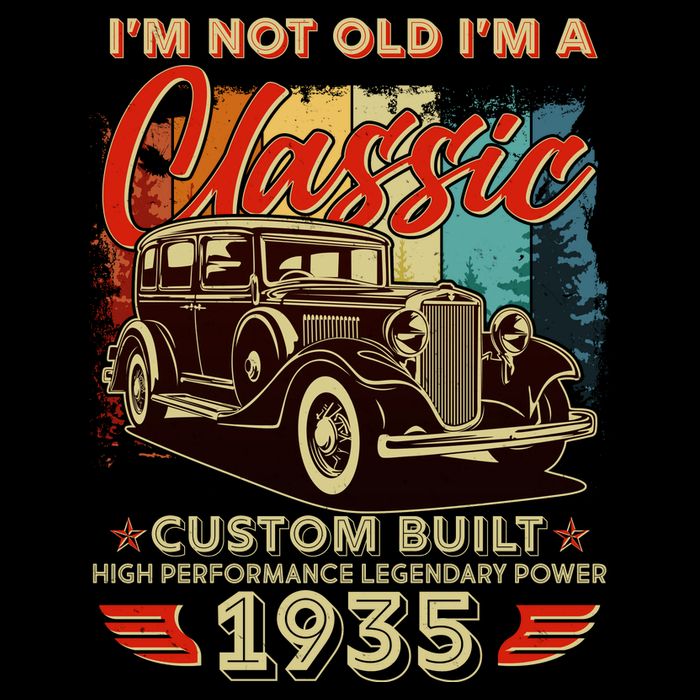 90th Birthday Im Not Old Im A Classic 1935 Custom Built Impact Tech Backpack